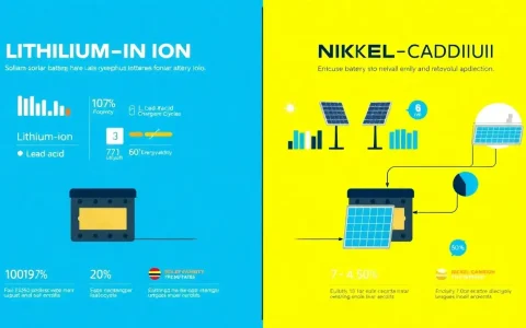 How do lithium-ion batteries compare to other types of solar batteries in terms of efficiency