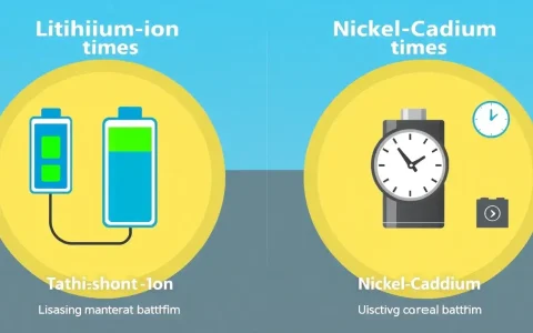 How do the charging times of lithium-ion batteries compare to nickel-cadmium batteries