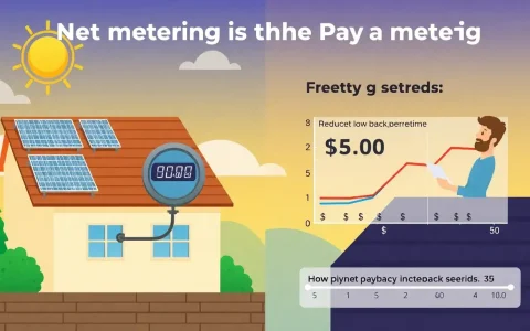 How does net metering impact the payback period of solar panels