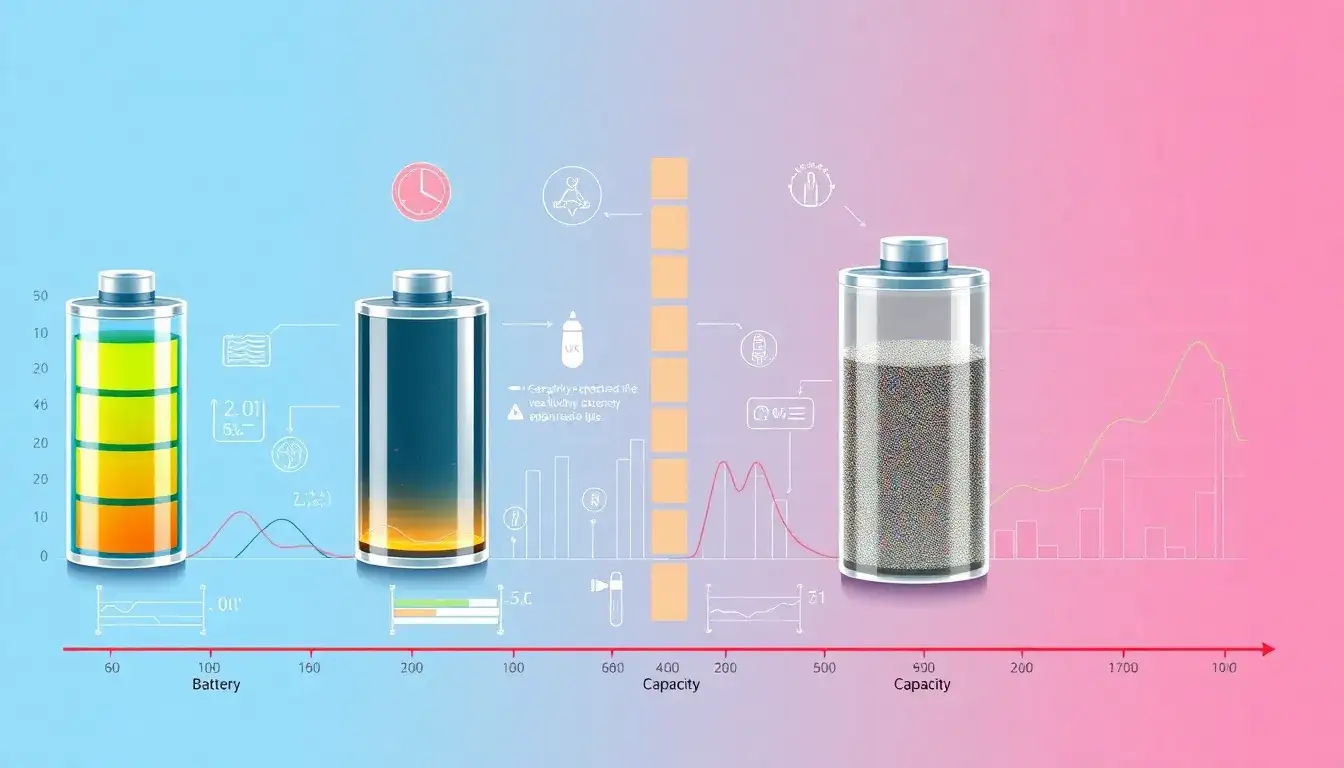 How does the degradation of lithium-ion batteries over time affect their storage capacity