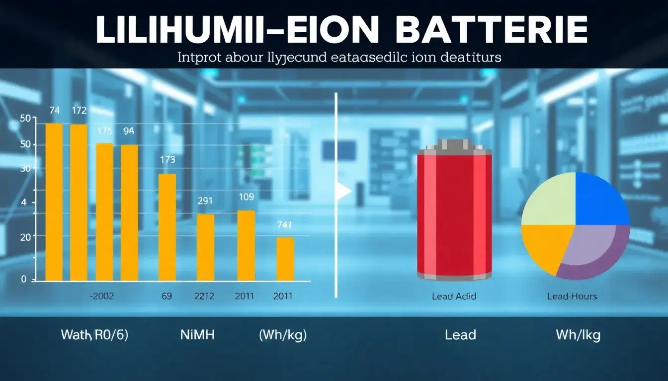 How does the energy density of lithium-ion batteries compare to other battery types