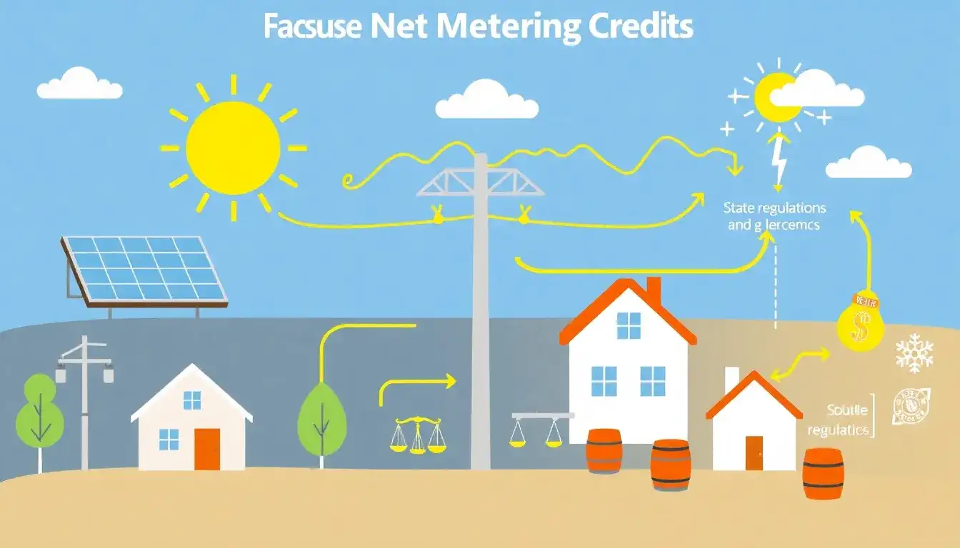What factors influence the value of net metering credits