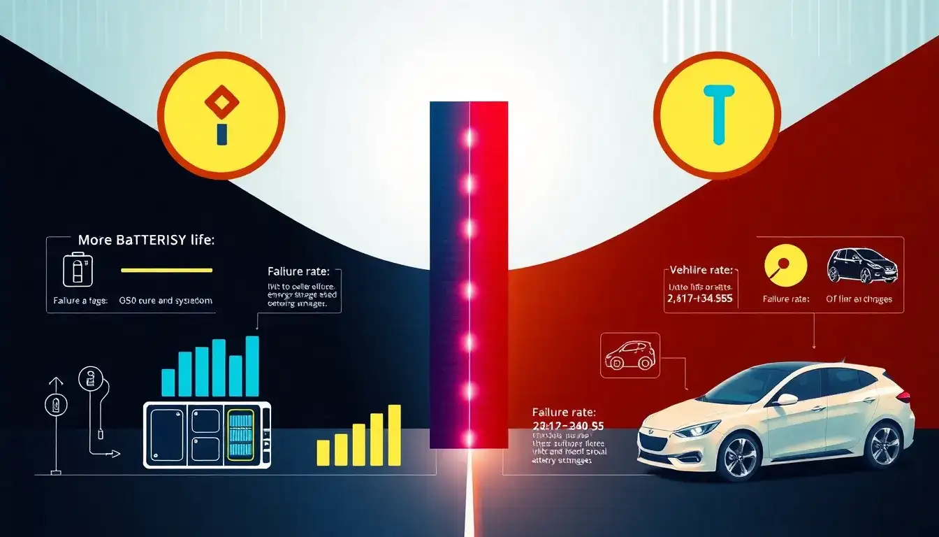 How do the failure rates of lithium-ion batteries in energy storage compare to those in electric vehicles