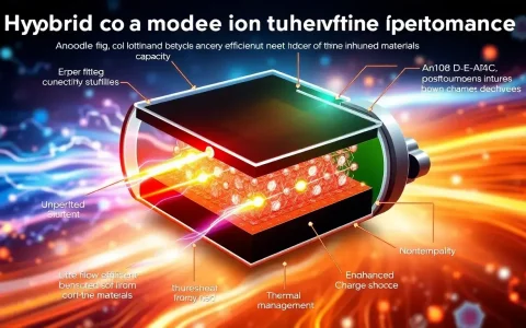 How does the hybrid anode material improve the performance of lithium-ion batteries