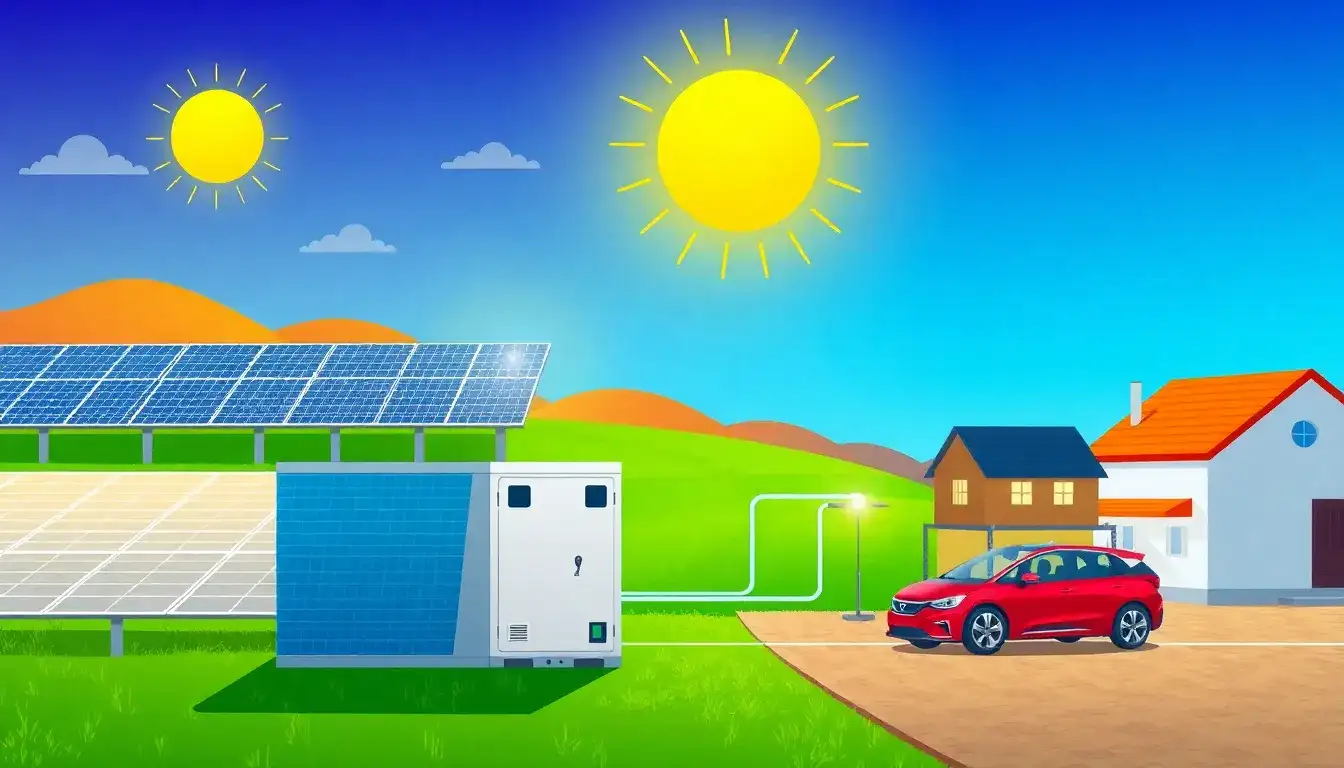 How do battery storage systems improve the efficiency of solar energy systems