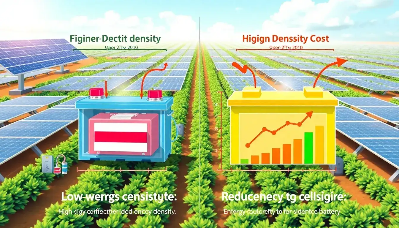 How does high energy density impact the overall cost of lithium-ion batteries for solar systems