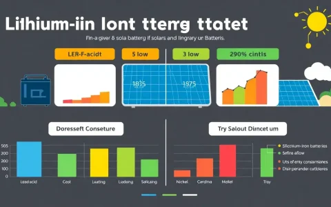How do lithium-ion batteries compare to other types of solar batteries in terms of cost and efficiency
