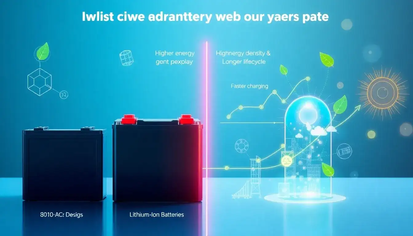 What are the main advantages of lithium-ion batteries over other types of solar batteries