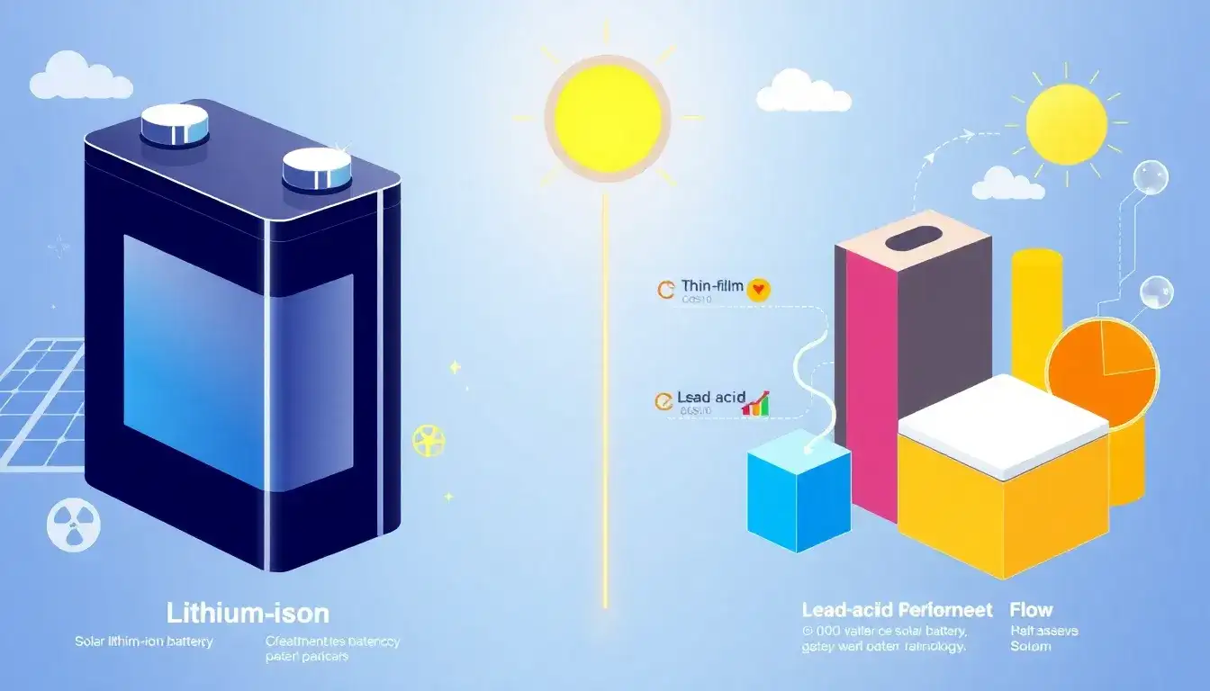 How does the cost of lithium-ion batteries compare to other solar battery technologies