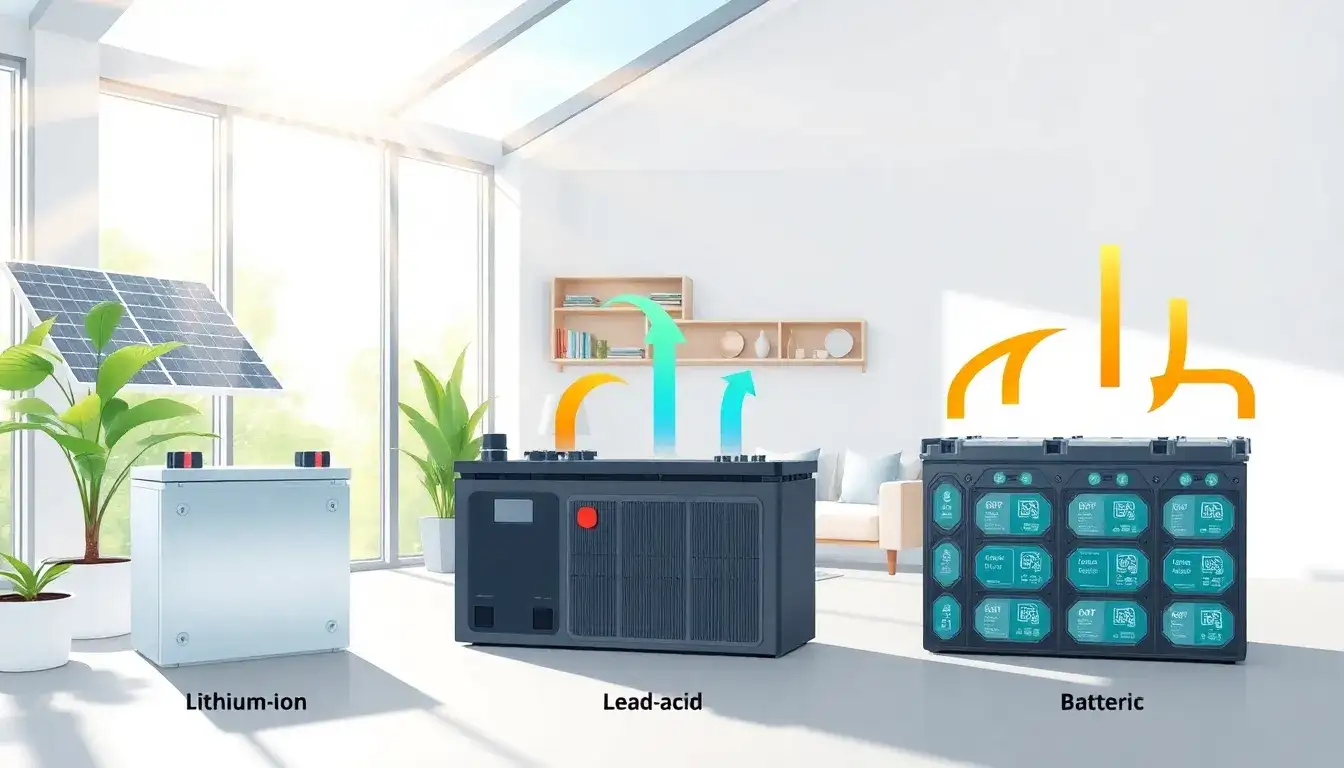 Which solar battery type offers the best efficiency for residential use