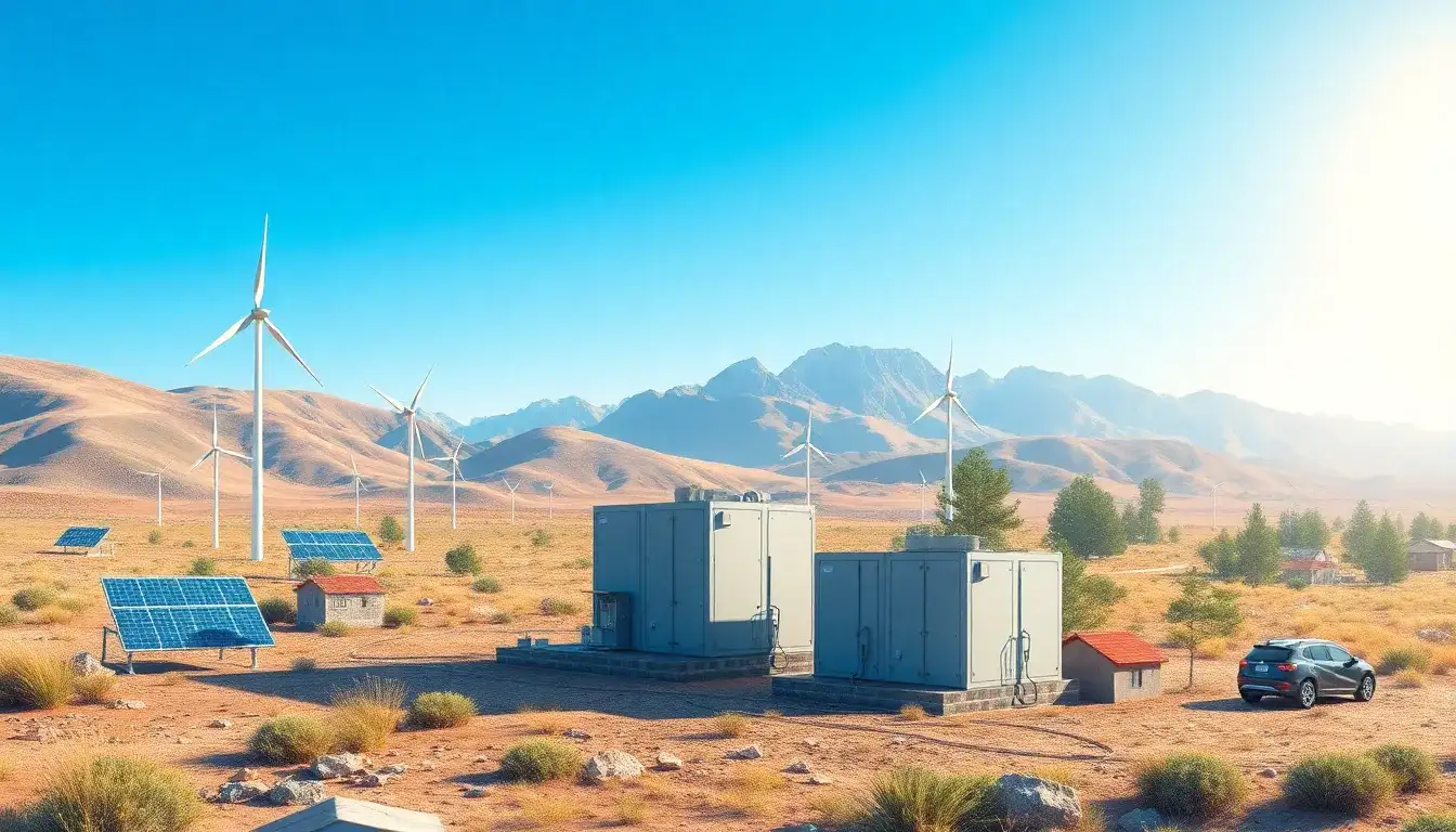 How do battery storage systems contribute to energy independence in remote locations