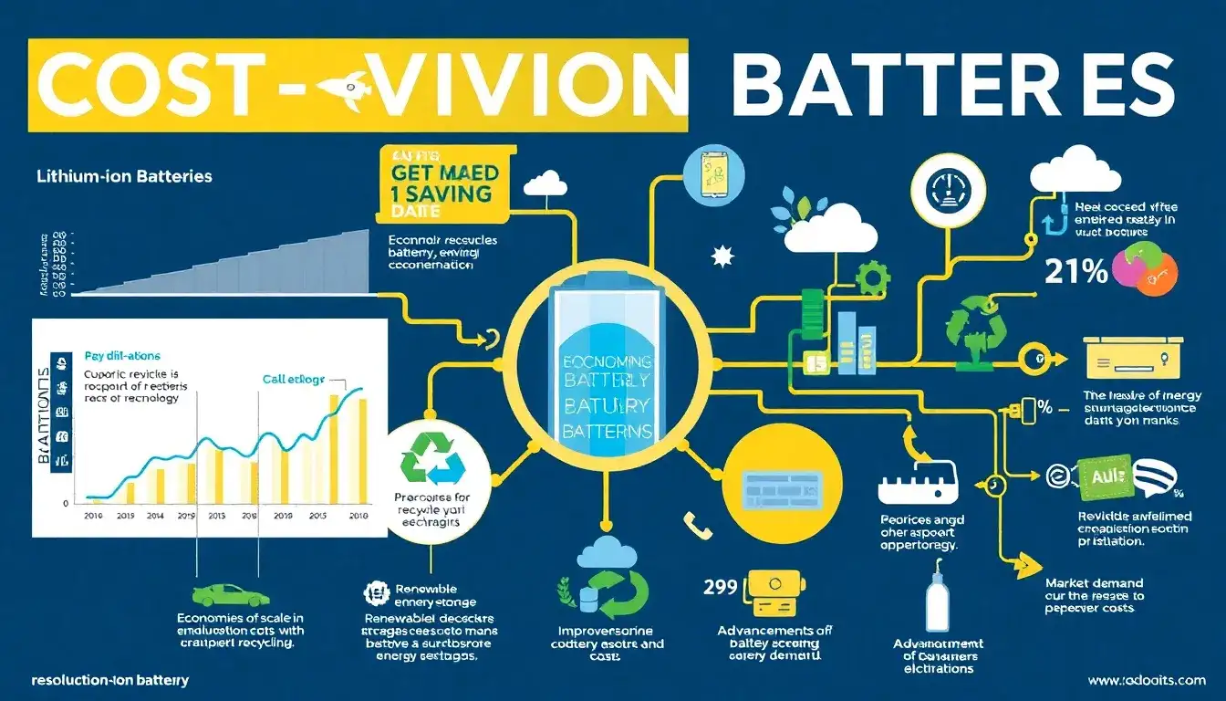 What are the main factors that influence the cost savings from using lithium-ion batteries