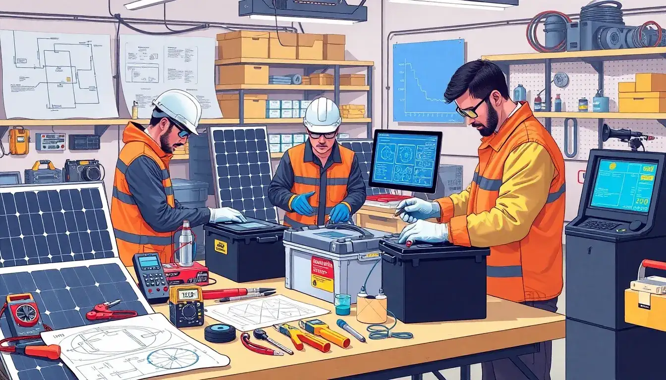 Are there any specific tools needed for maintaining lithium-ion solar batteries