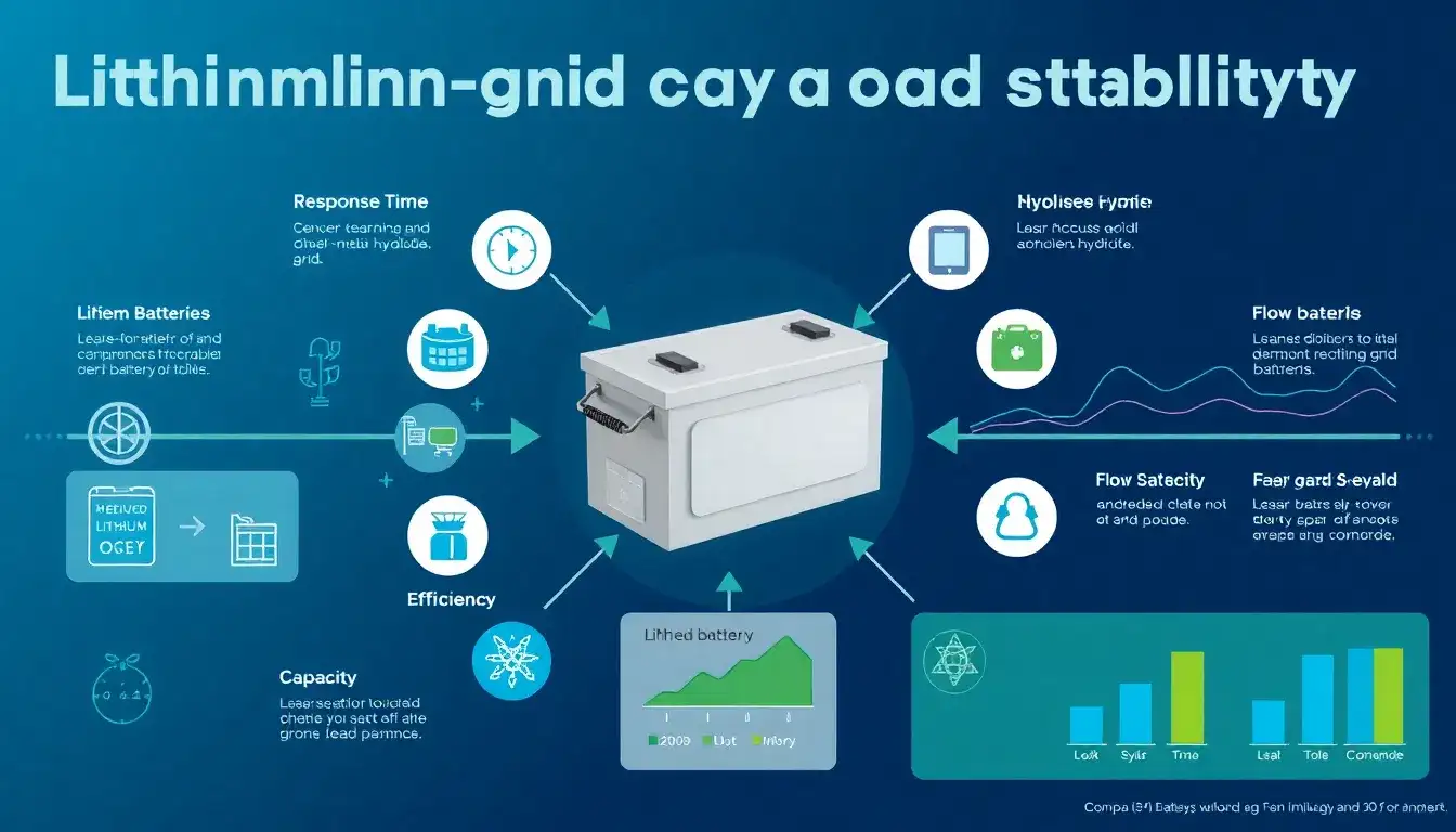 How do lithium-ion batteries compare to other battery types in terms of grid stability