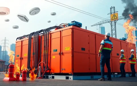 How do fire safety concerns impact the deployment of lithium-ion batteries in grid-scale systems