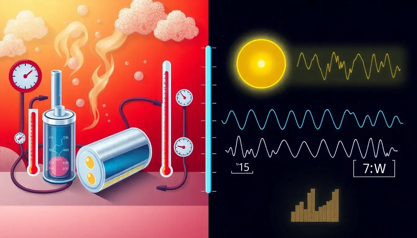 How does temperature affect the performance of lithium-ion batteries in frequency regulation