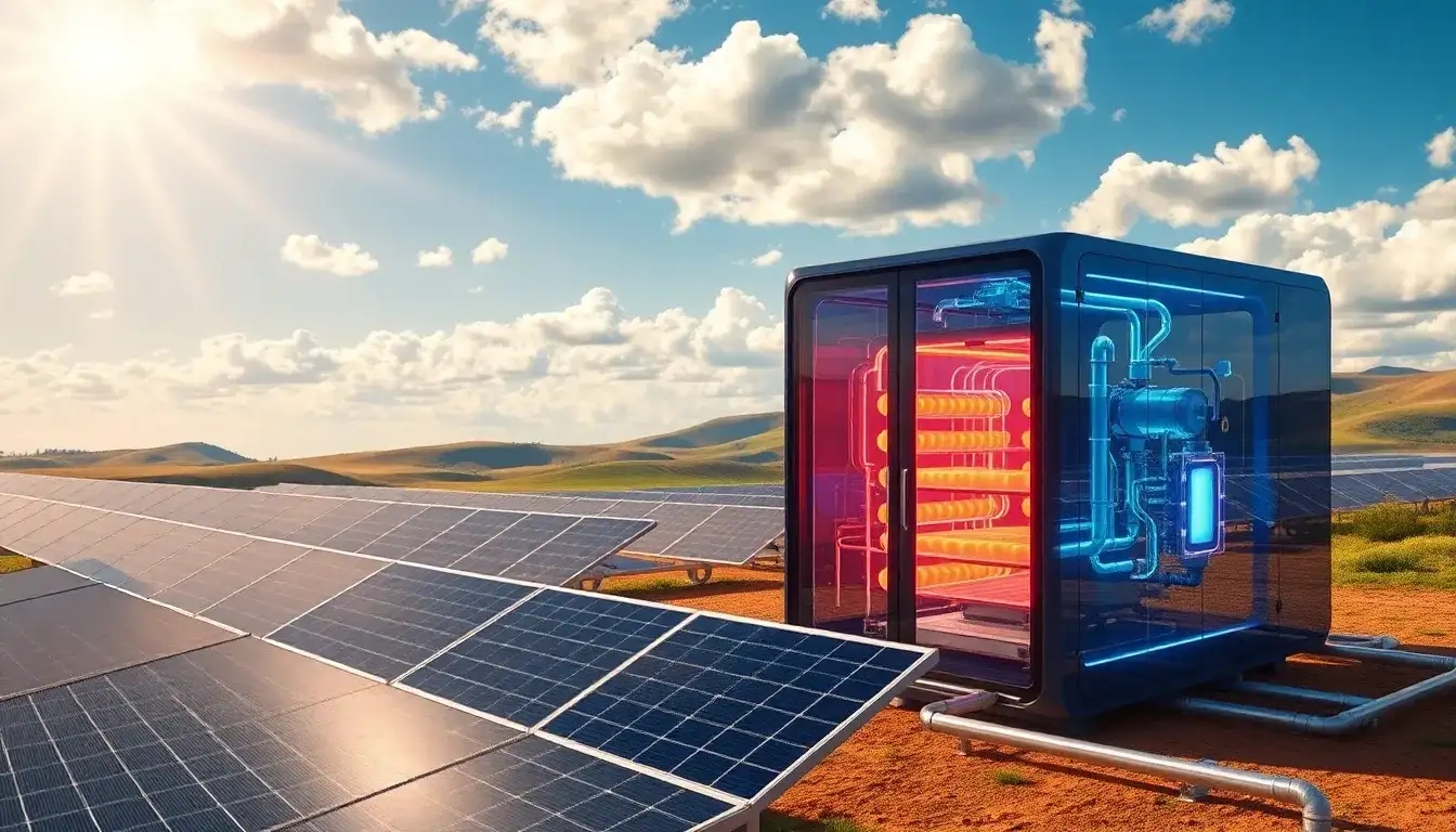 How does thermal energy storage work in solar systems