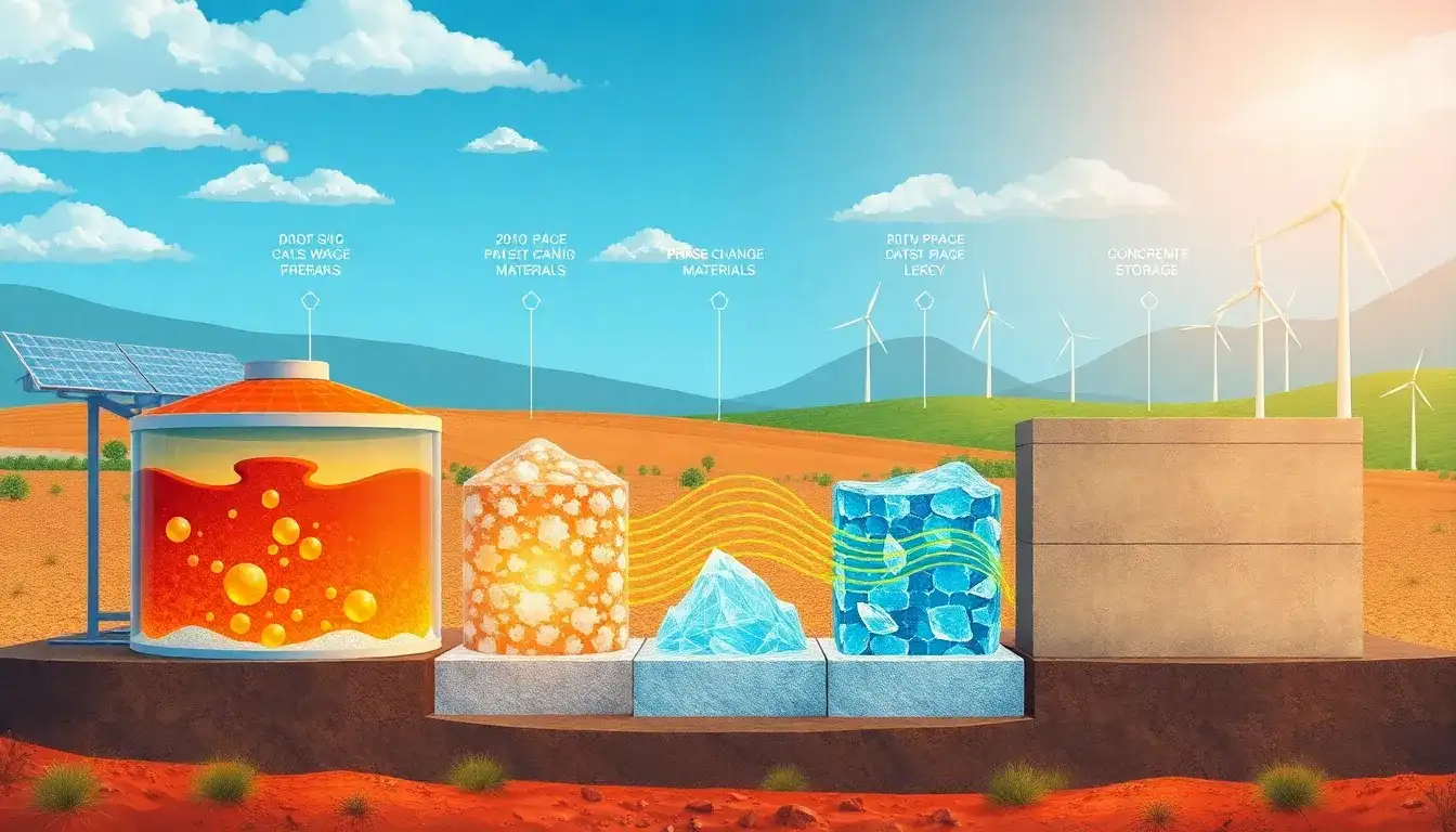 How does molten salt compare to other thermal energy storage methods