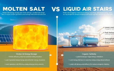What are the main advantages of molten salt over liquid air energy storage