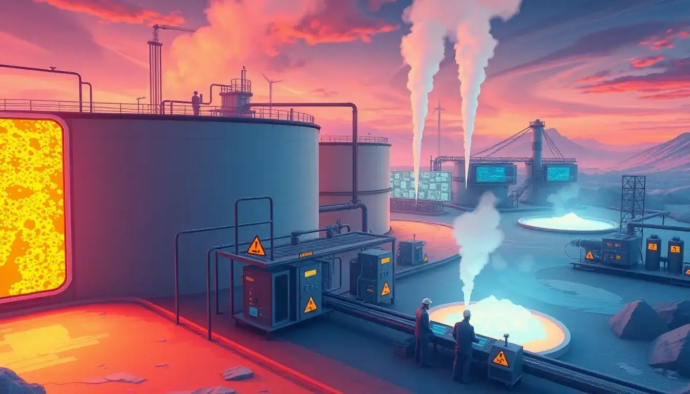 Are there any potential risks associated with the use of molten salt in energy storage