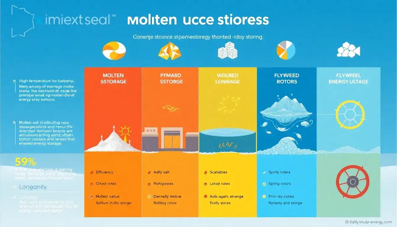 How does molten salt energy storage compare to other energy storage methods