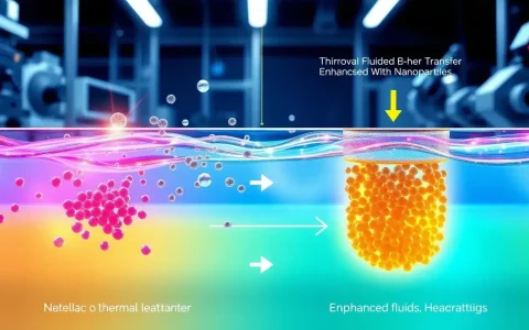 How do nanoparticles improve the thermal conductivity of heat transfer fluids