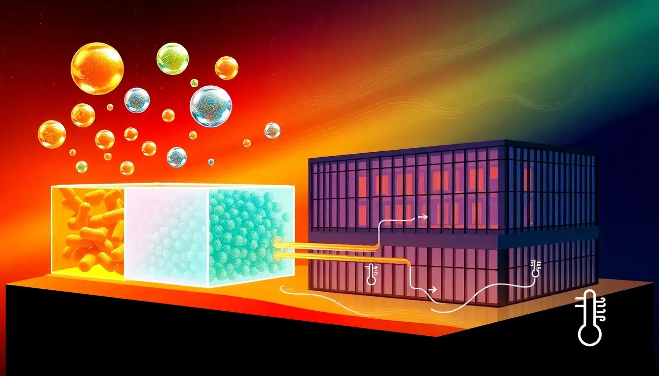 What are the benefits of using microencapsulated mixtures in latent heat thermal energy storage