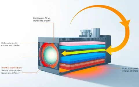 What are the main advantages of the radial flow packed-bed thermal energy storage