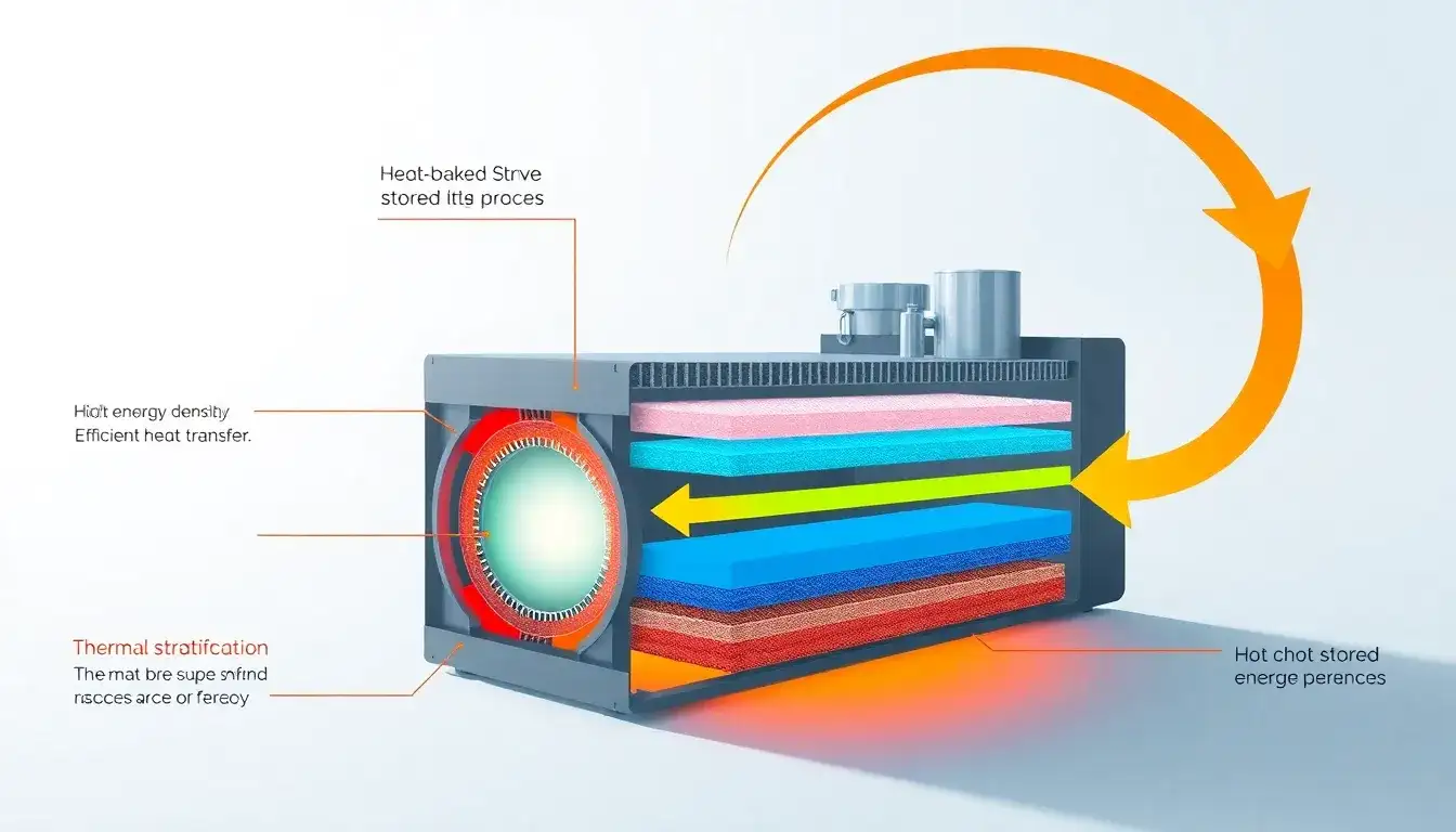 What are the main advantages of the radial flow packed-bed thermal energy storage