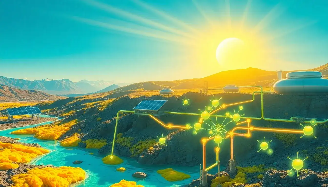 How does the solar sulphur cycle contribute to unlimited thermal energy storage