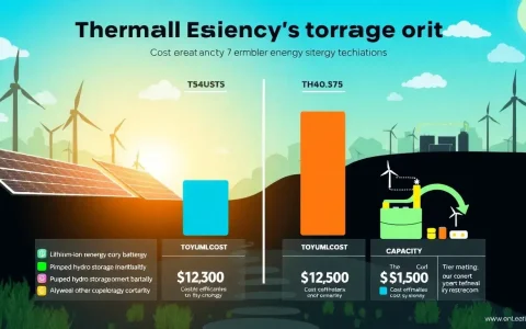 How does the cost of thermal energy storage compare to other energy storage solutions