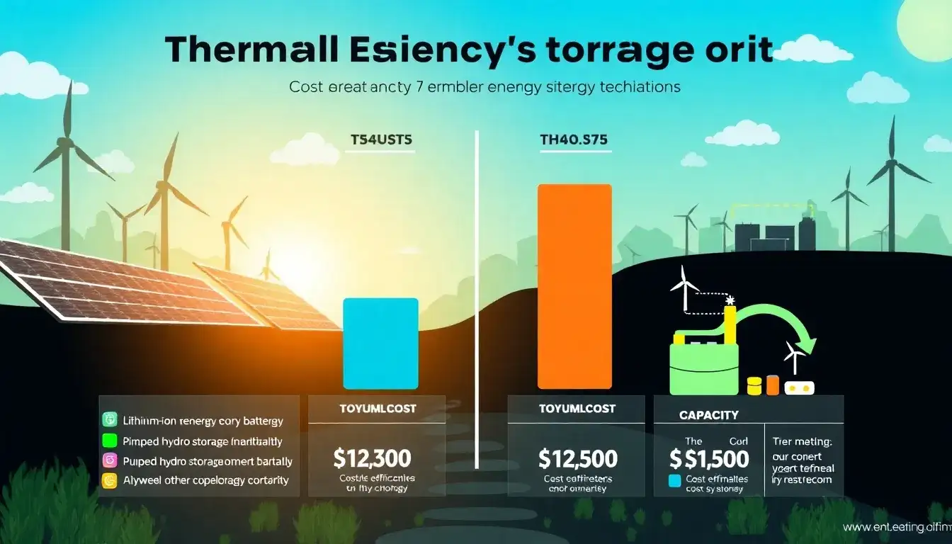 How does the cost of thermal energy storage compare to other energy storage solutions