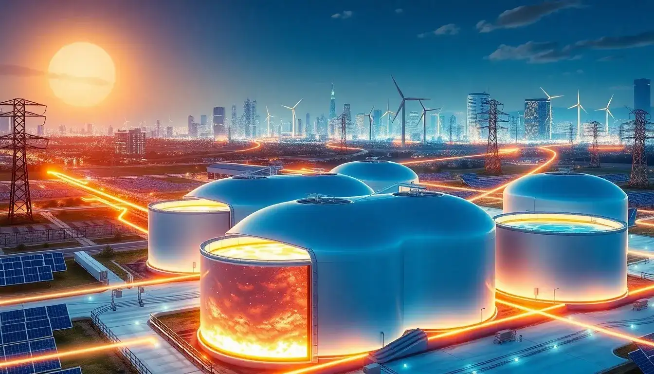 How can thermal energy storage systems improve grid stability