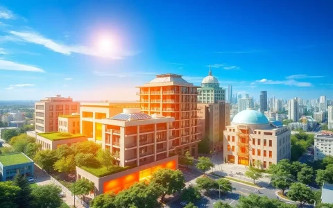 How does thermal energy storage contribute to reducing the urban heat island effect