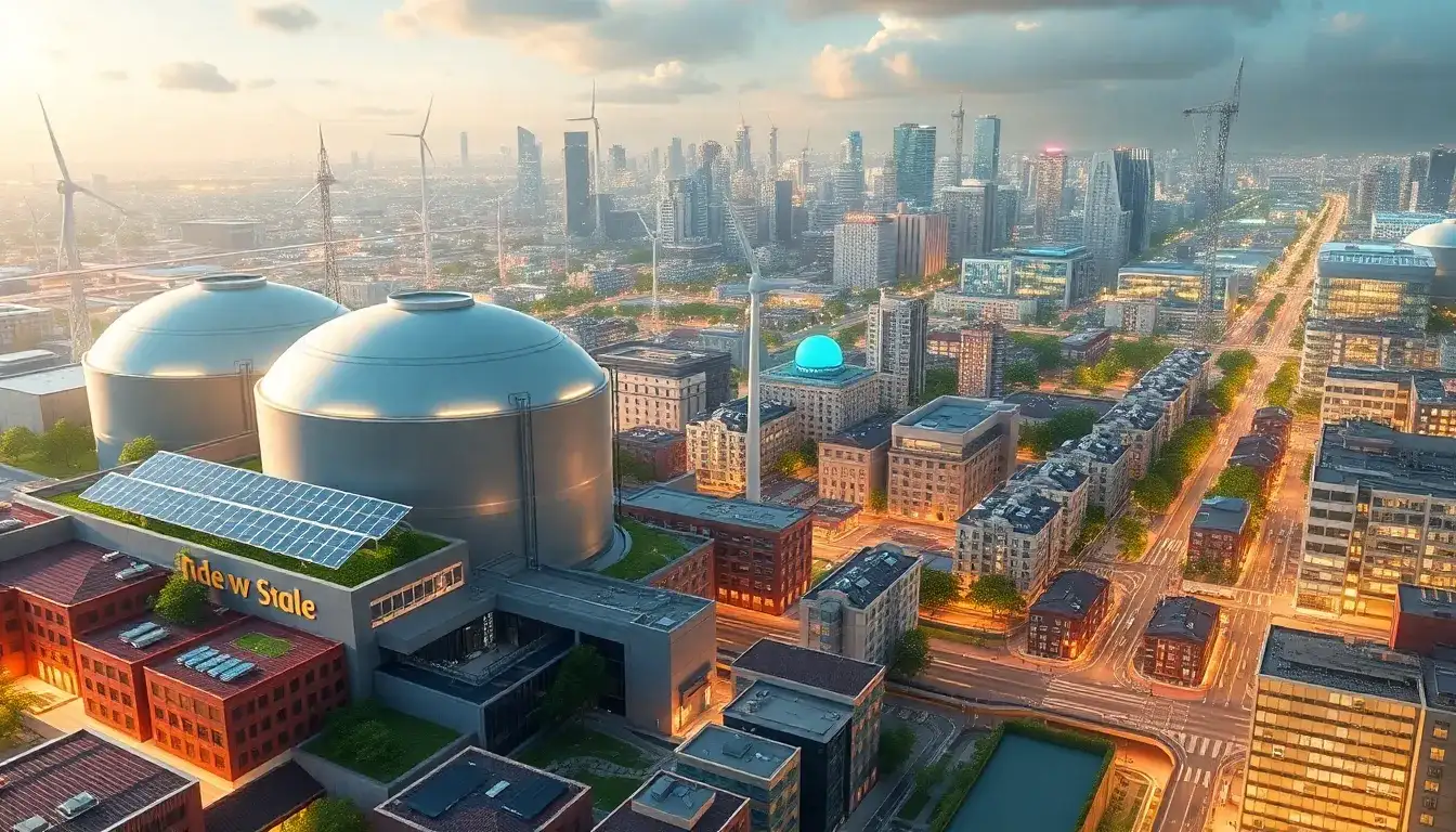 What role does thermal energy storage play in balancing the electrical grid in cities