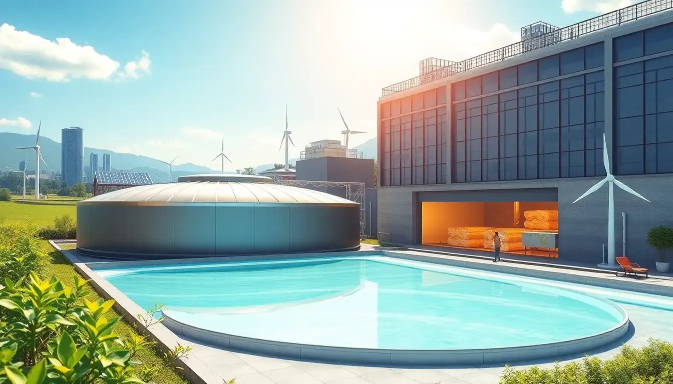 How does thermal energy storage contribute to reducing CO2 emissions