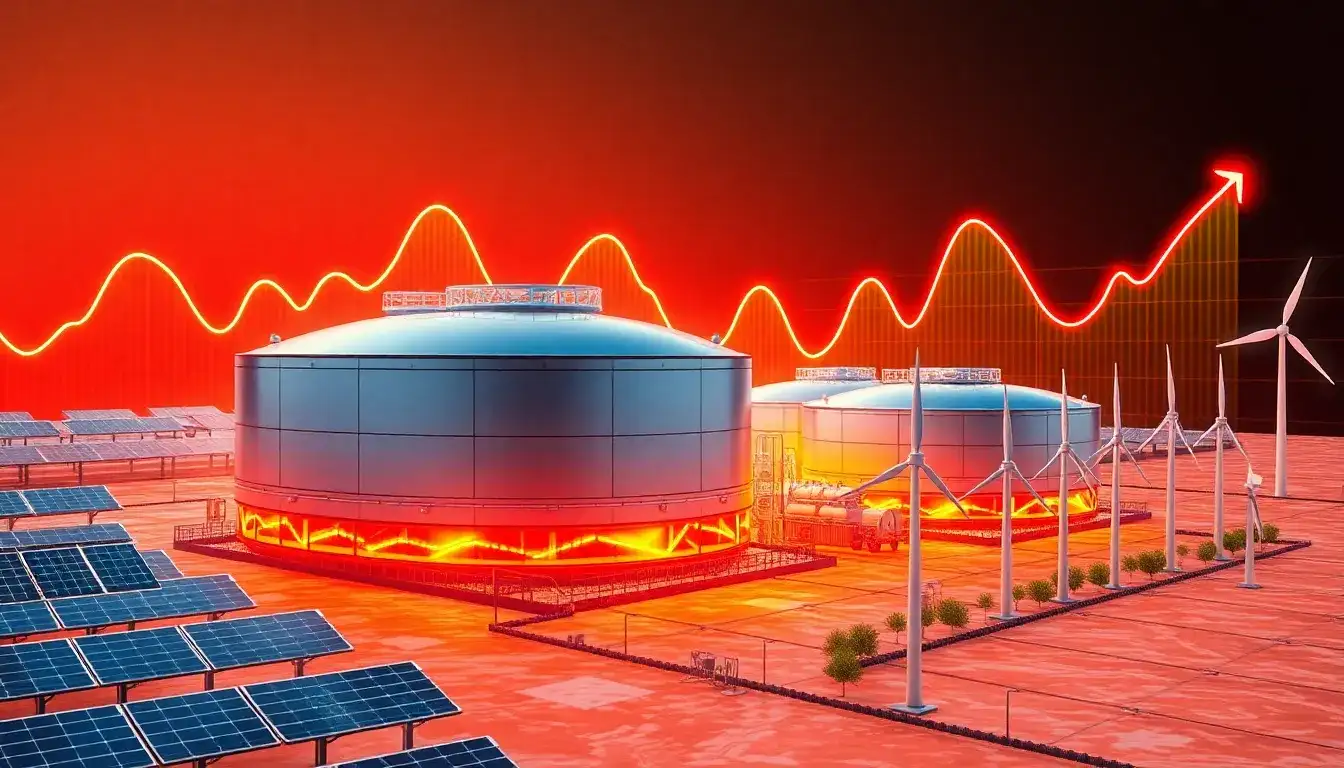 How does thermal energy storage help in managing energy price volatility