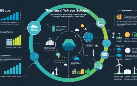 What factors contribute to the higher costs of thermal energy storage in non-China markets