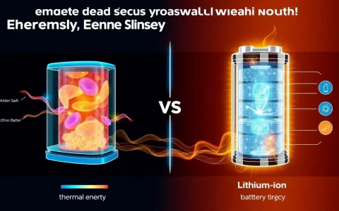 How does the energy density of thermal energy storage compare to lithium-ion batteries