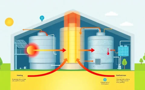How does thermal energy storage enhance the efficiency of heating and cooling buildings