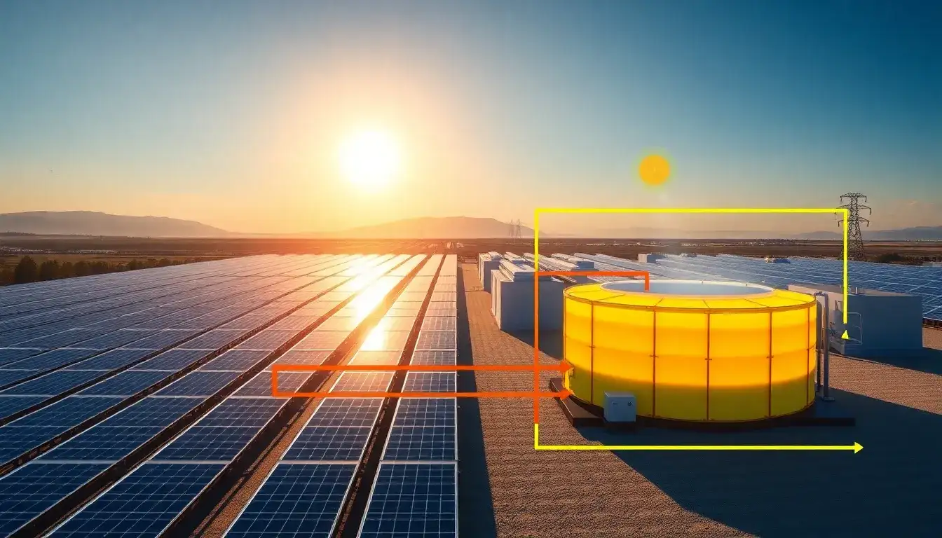 How does the cost of thermal energy storage impact the overall efficiency of solar power plants