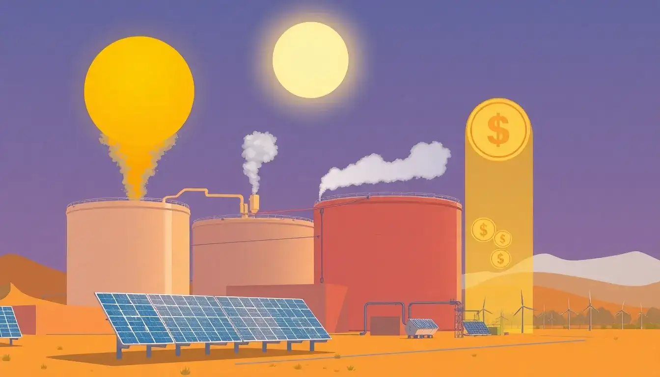 What are the potential drawbacks of using thermal energy storage in solar power plants