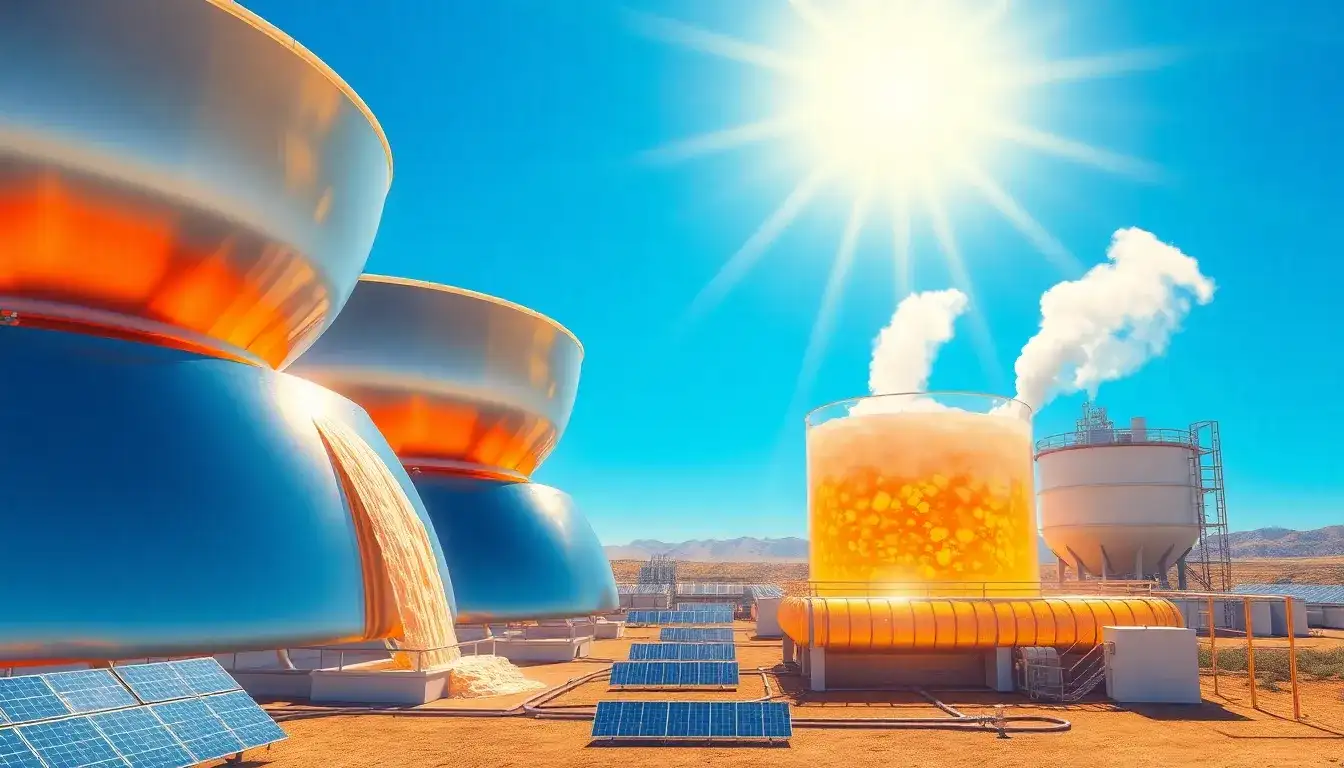 What are the main types of thermal energy storage systems used in CSP plants