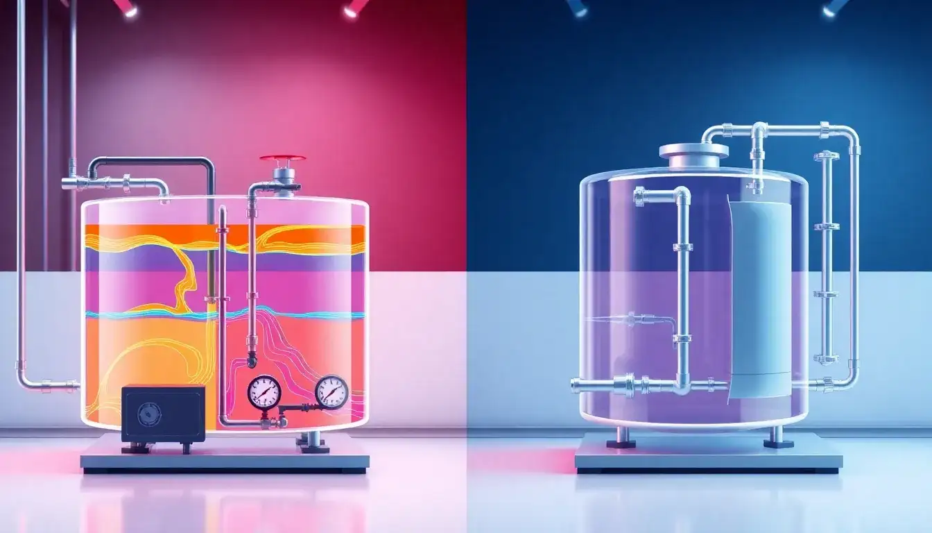 How does the two-tank direct system differ from the two-tank indirect system