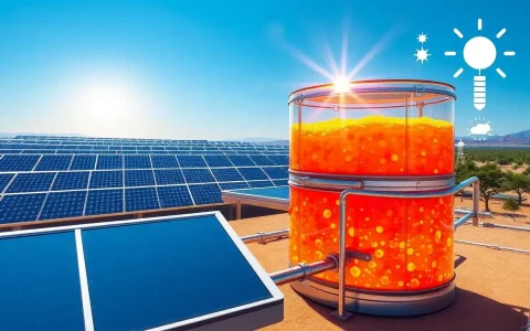What are the advantages of using molten salt in thermal energy storage