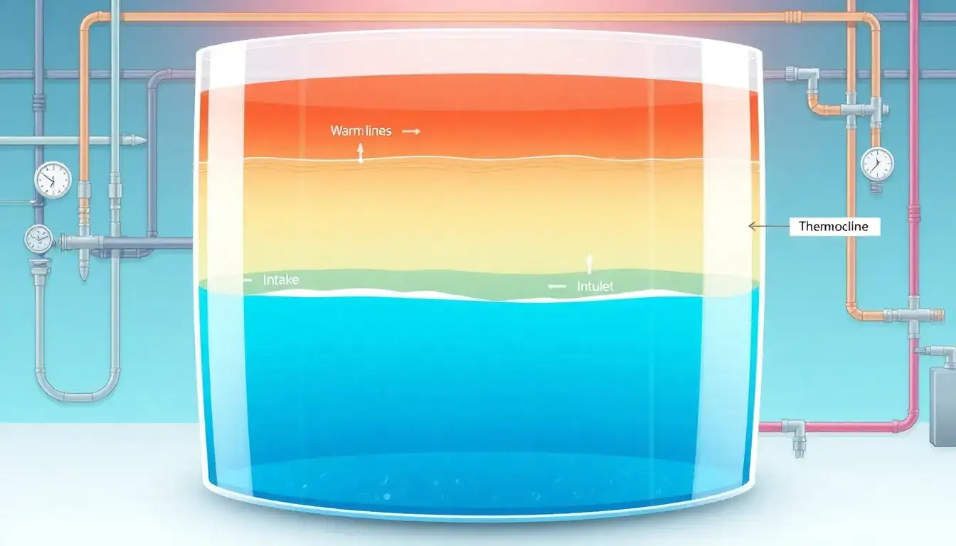 How does the single-tank thermocline system work