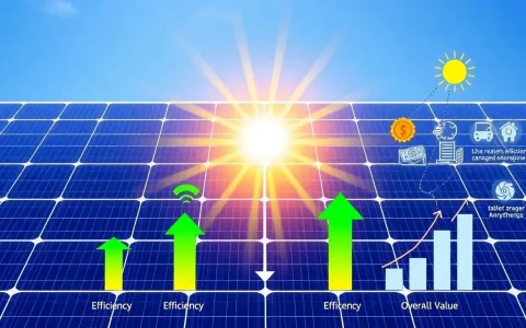 How does the efficiency of solar panels impact their overall value