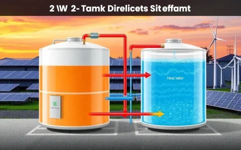 How does the two-tank direct system work in thermal energy storage