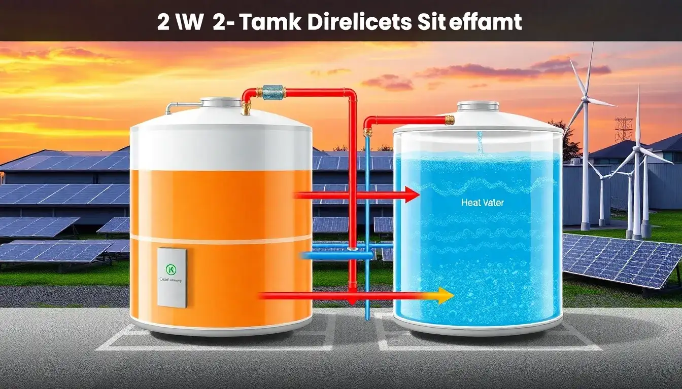 How does the two-tank direct system work in thermal energy storage