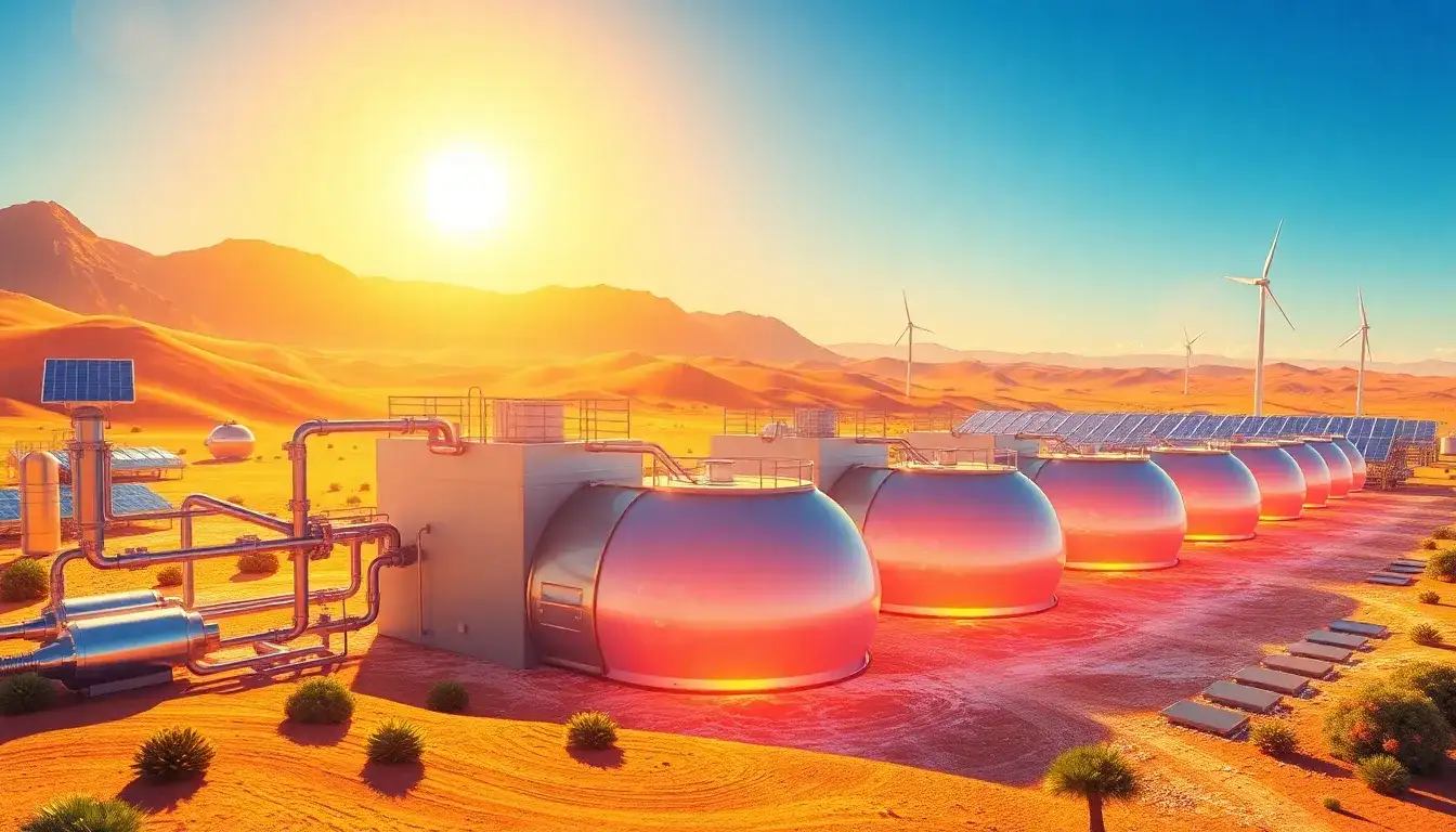 What are the advantages of using molten salts for thermal energy storage in CSP plants